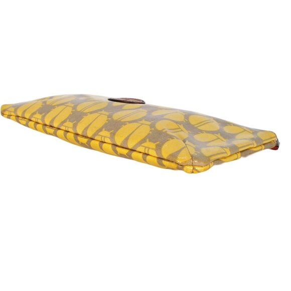 FOSSIL Keyper Ladybug Coated Canvas Zip Toiletry Cosmetic Makeup Pouch Case Bag - Picture 4 of 9